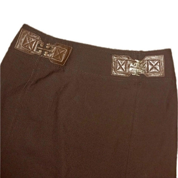 Tory Burch Dark Brown Wool Midi Skirt - Picture 3 of 5